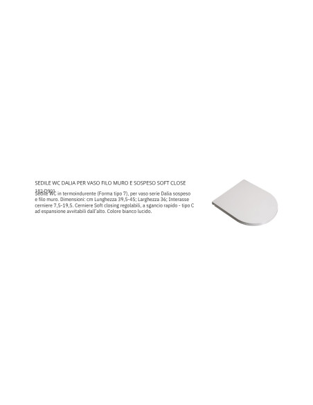 WC e Bidet Sospesi in Coppia – Set Completo con Copriwater Soft-Close Design Moderno | Dalia 52.36 Coppia Sanitari