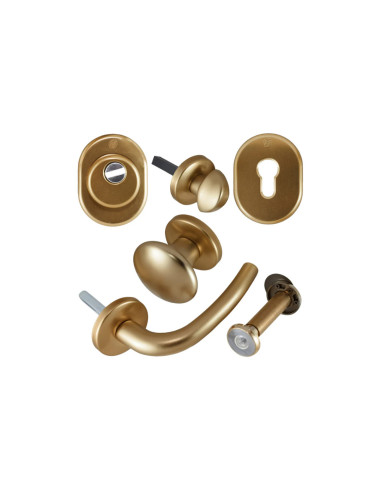 Kit Tondo per Porta Blindata con Defender Ø46 mm Bronzo Maniglie