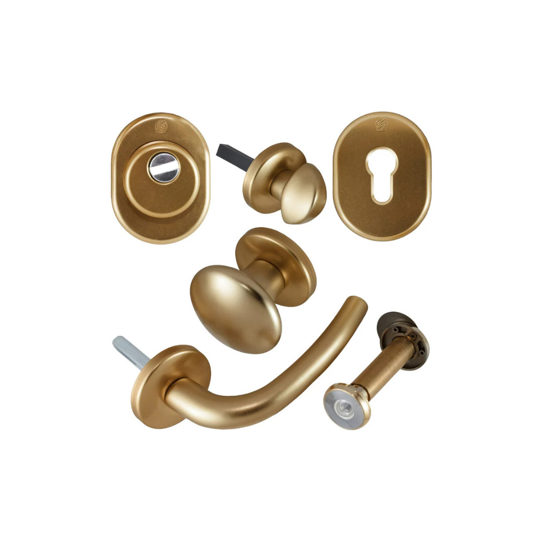 Kit Tondo per Porta Blindata con Defender Ø46 mm Bronzo