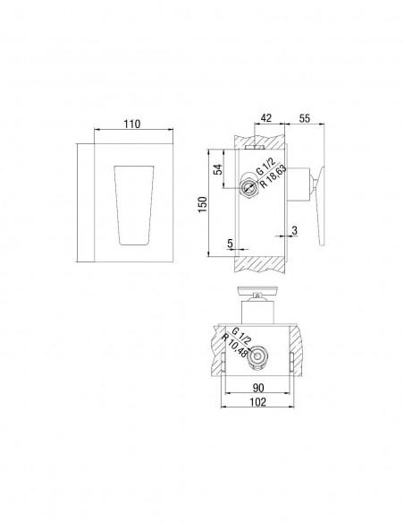 Miscelatore Doccia Incasso | Jacuzzi Rubinetteria Beam