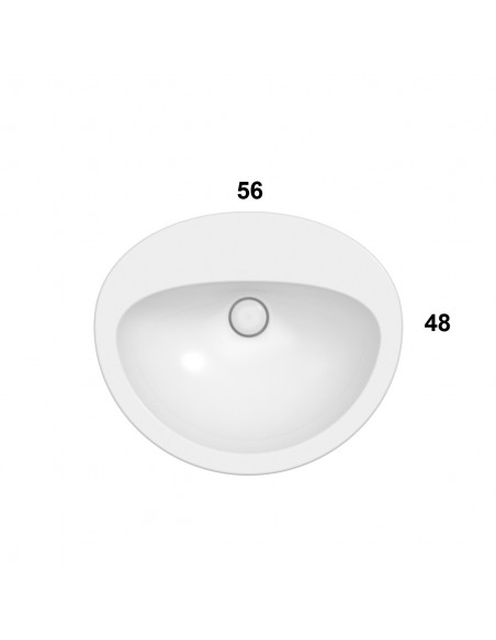 Lavabo Semi Incasso | Globo Minori 56.48