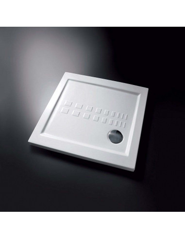 Piatto Doccia 80x80 Ceramica H 5,5 Antiscivolo Bianco Lucido | Ceramica Althea ITO Piatti Doccia Quadrati