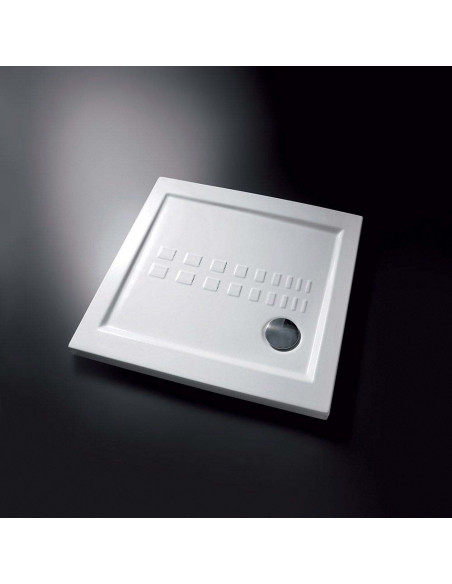 Piatto Doccia 80x80 Ceramica H 5,5 Antiscivolo Bianco Lucido | Ceramica Althea ITO Piatti Doccia Quadrati