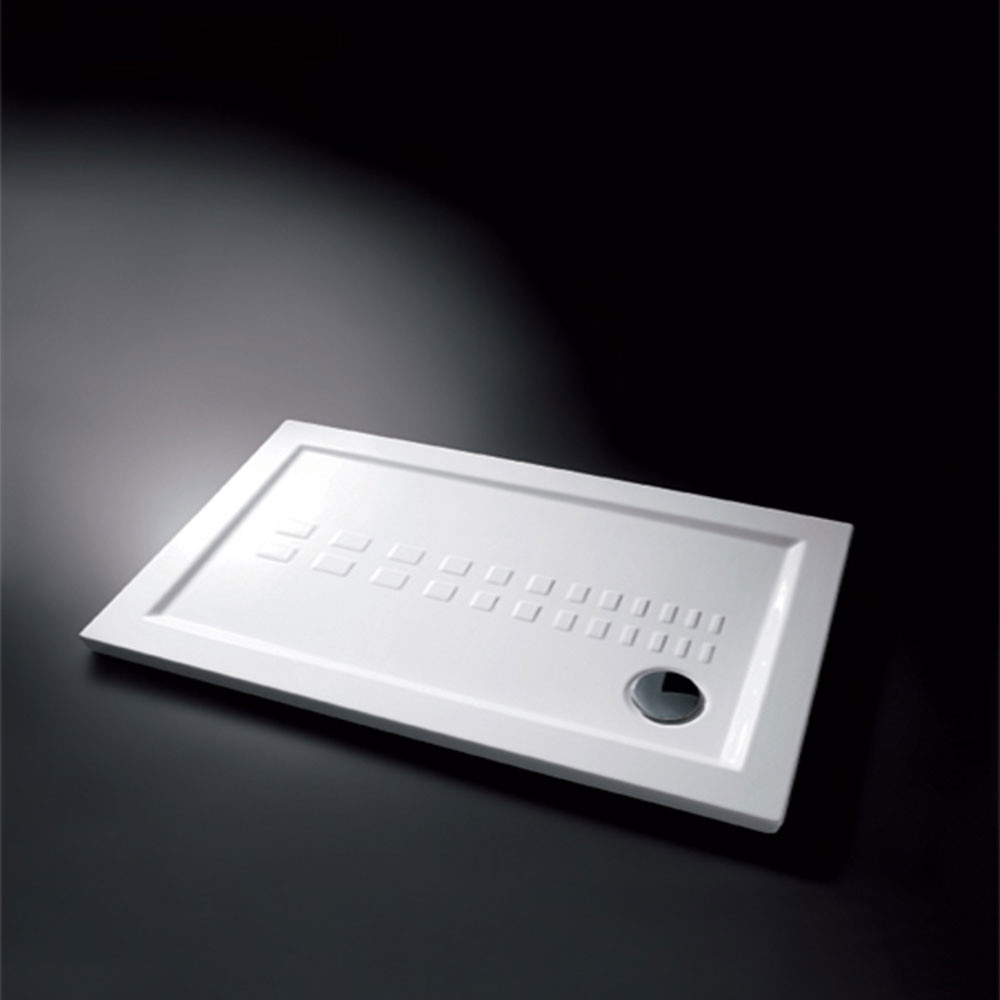 Piatto Doccia 80x100 Ceramica H 5,5 Antiscivolo Bianco Lucido | Ceramica Althea ITO