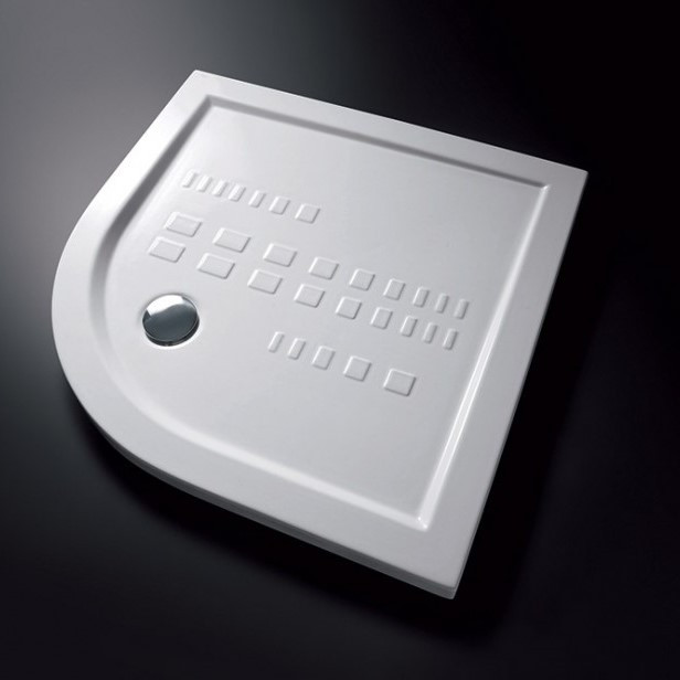 Piatto Doccia 80x80 Circolare H5,5 Ceramica Antiscivolo Bianco Lucido | Ceramica Althea ITO