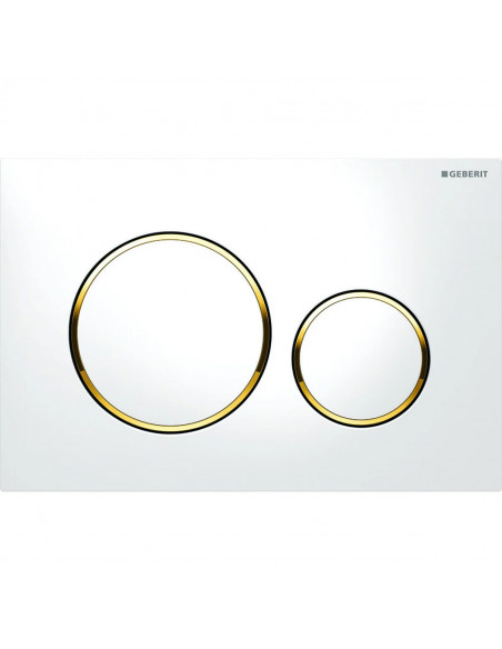 Placca di Comando Bianca Anello Oro | Geberit Sigma20