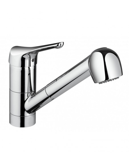 Miscelatore Lavello Doccia Estraibile Cromo | Piralla Ariel