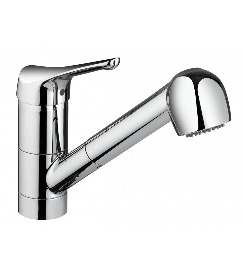 Miscelatore Lavello Doccia Estraibile Cromo | Piralla Ariel