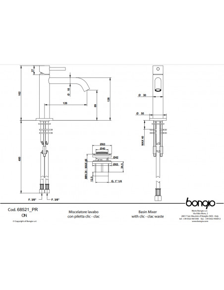 Miscelatore Lavabo |  Bongio On