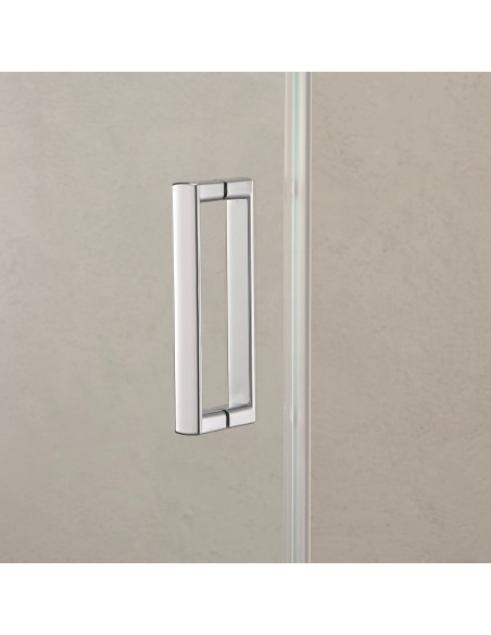 Box Doccia Angolare 2 lati Scorrevole 70x90 cm in Cristallo Temperato 6 mm Trasparente 190h cm | New Fast Angolare
