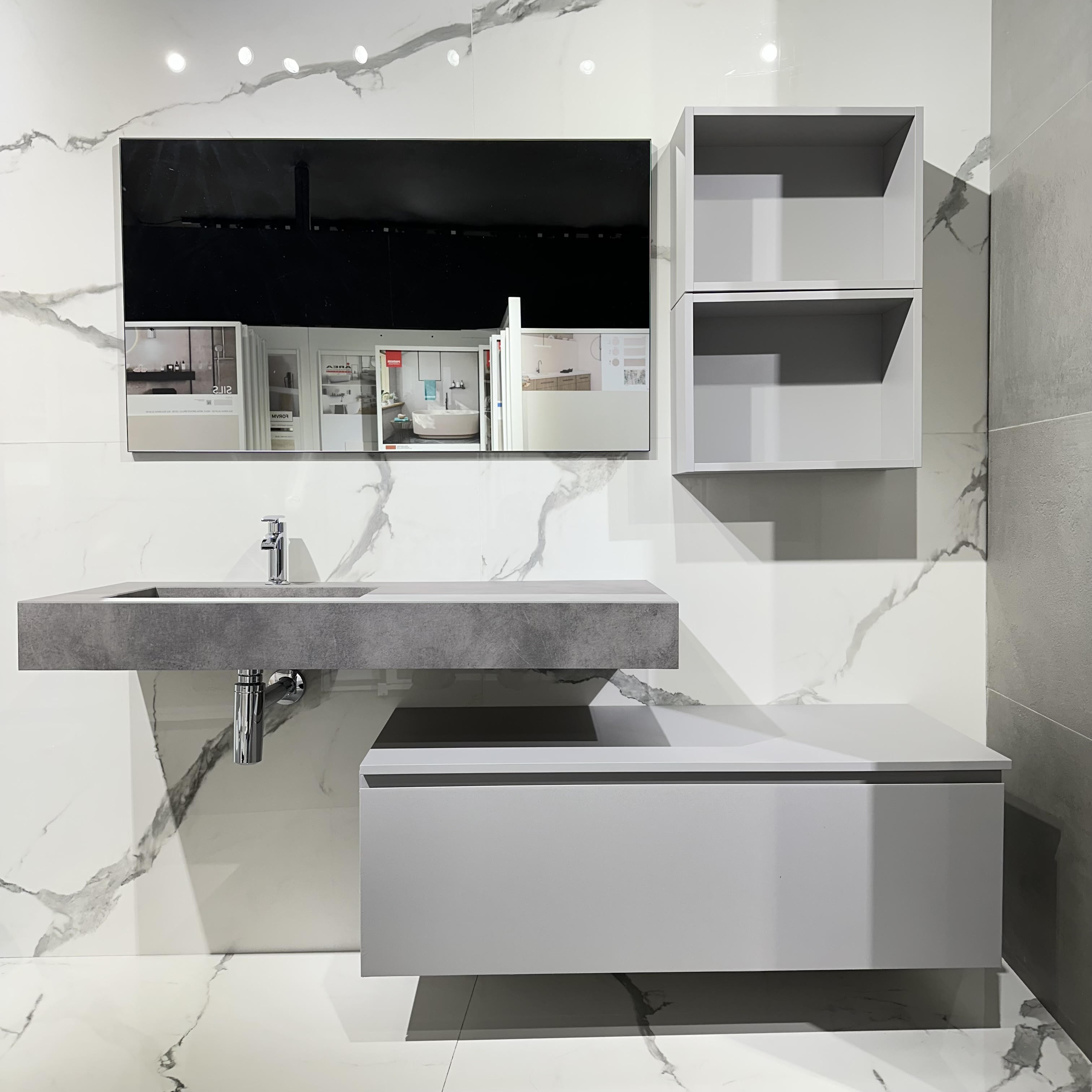 Composizione da Bagno Sospesa Grigio Manhattan | Compab B-Go 022