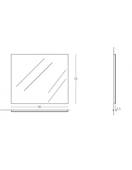Specchio da Bagno Reversibile 70x80 | PG M016.E