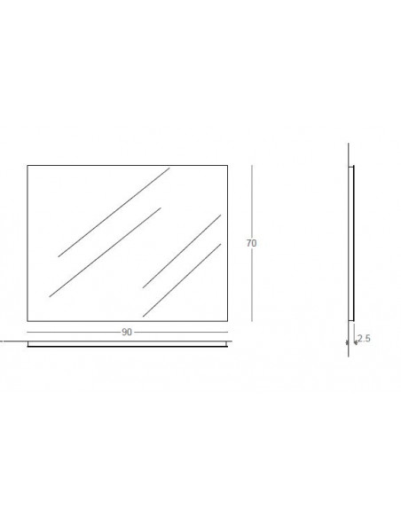 Specchio da Bagno Reversibile 70x90 | PG M016.G