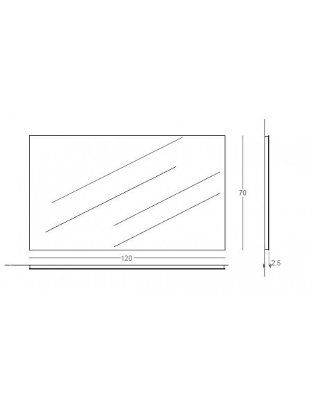 Specchio da Bagno Reversibile 70x120 | PG M016.I
