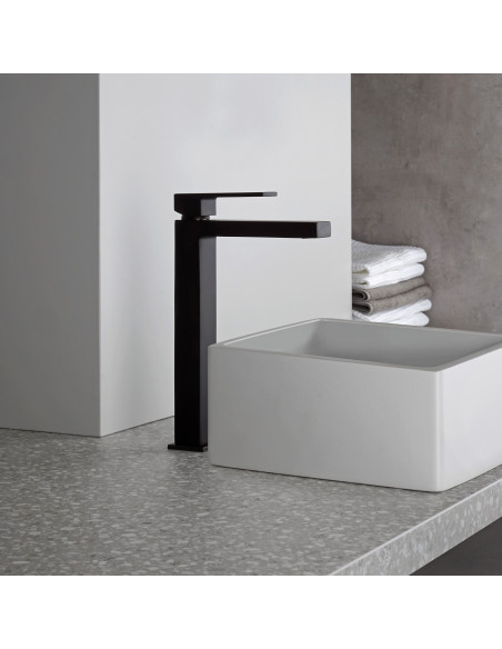 Miscelatore Lavabo Alto Nero Opaco | Jacuzzi Rubinetteria Twinkle Yo