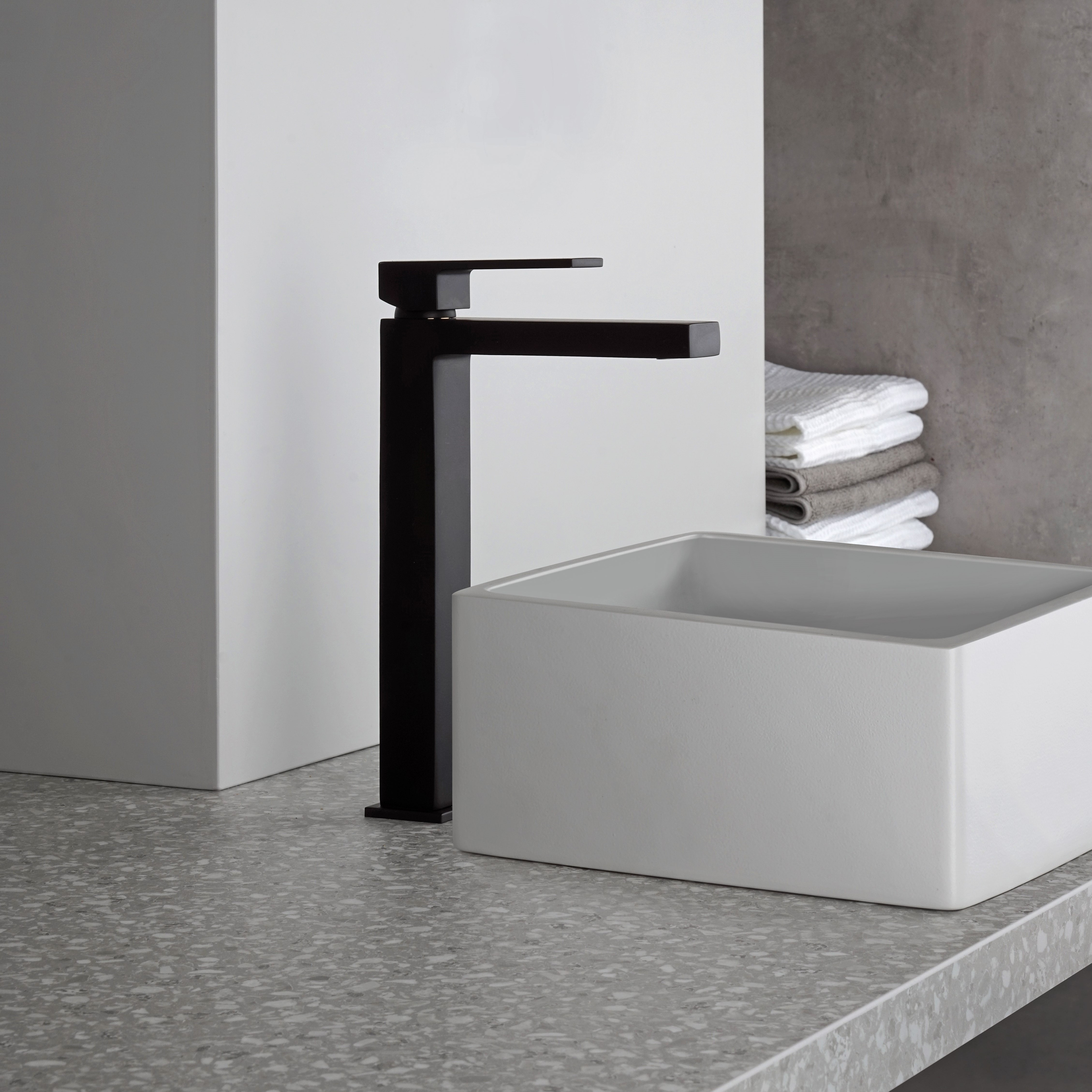 Miscelatore Lavabo Alto Nero Opaco | Jacuzzi Rubinetteria Twinkle Yo