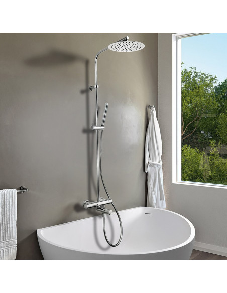 Colonna Doccia Con Miscelatore Ø 20 cm | Jacuzzi Rubinetteria Eolo