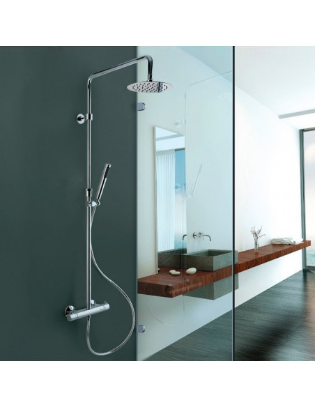 Colonna Doccia Con Miscelatore Termostatico Ø 25 cm | Jacuzzi Rubinetteria Sunset