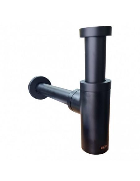 Sifone Alto Nero Lavabo Tondo | Jacuzzi Rubinetteria