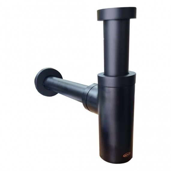Sifone Alto Nero Lavabo Tondo | Jacuzzi Rubinetteria