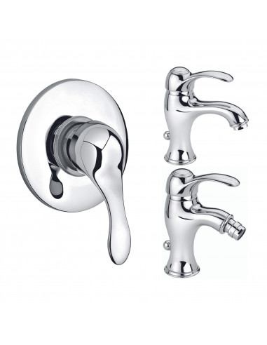 Set Miscelatore Lavabo - Bidet - Incasso Doccia | Emmevi Melody