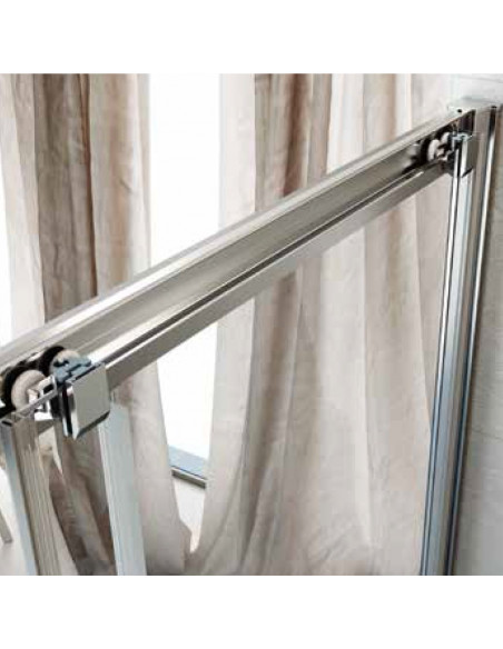 Porta Doccia Scorrevole 130 in Cristallo Temperato Opaco | B2Bagno Contemporary Nicchia