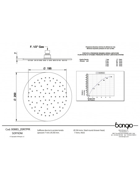 Set Doccia Acciaio Inox 4 Pz Rotondo | Bongio