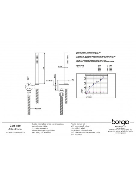 Set Doccia Acciaio Inox 4 Pz Rotondo | Bongio