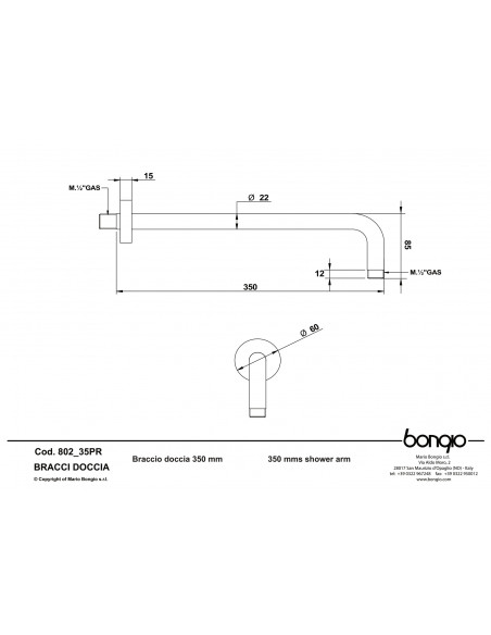 Set Doccia Acciaio Inox 4 Pz Rotondo | Bongio