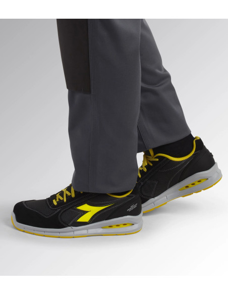 Scarpa Antinfortunistica S1P Nero/Giallo | Diadora Run Net Airbox Low