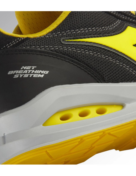 Scarpa Antinfortunistica S1P Nero/Giallo | Diadora Run Net Airbox Low
