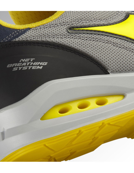 Scarpa Antinfortunistica S1P Blu/Grigio/Giallo | Diadora Run Net Airbox