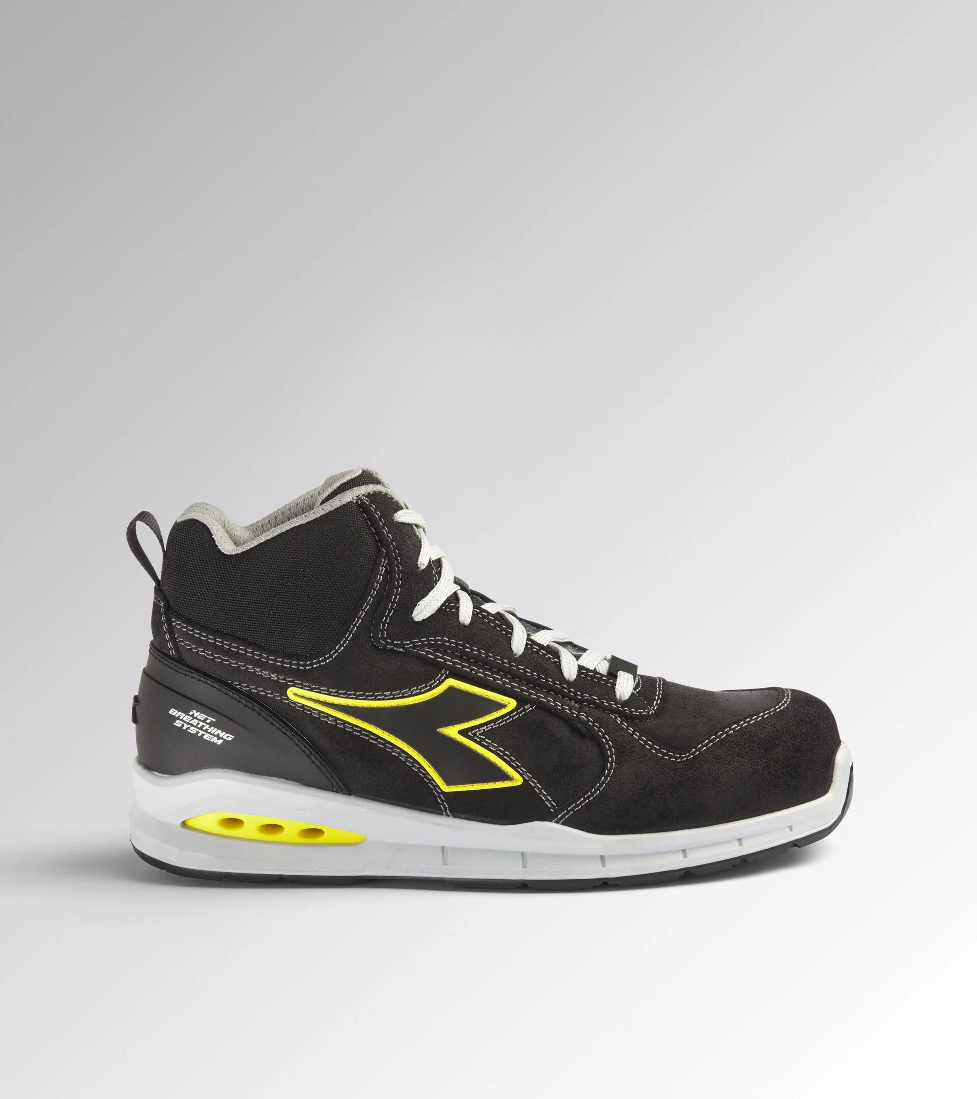 Scarpa Antinfortunistica S3 Nero/Giallo | Diadora Run Net Airbox Mid