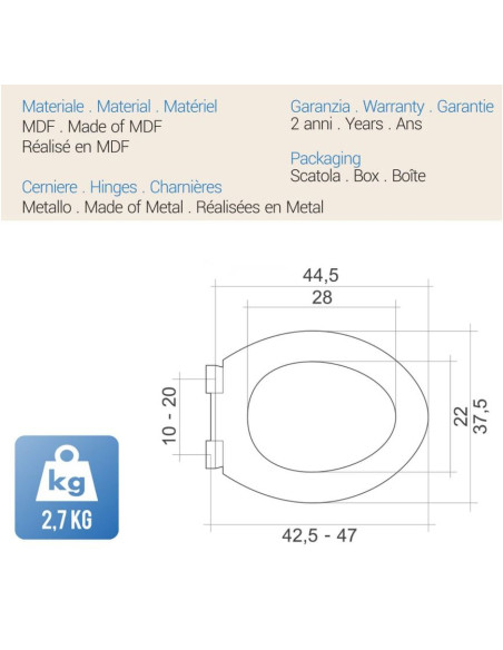 Coprivaso Universale in MDF | Metaform Pegaso