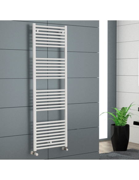Termoarredo Idraulico Bianco 140x60 Interasse 55 cm | Cordivari Lisa 22