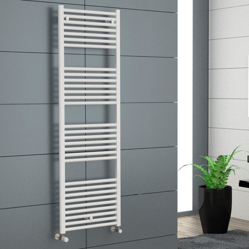 Termoarredo Idraulico Bianco 140x60 Interasse 55 cm | Cordivari Lisa 22