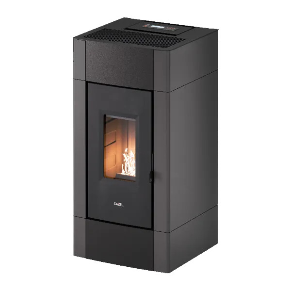 Stufa a Pellet Ventilata | Cadel Cristal 9 Antracite