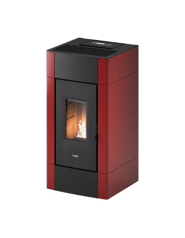 Stufa a Pellet Ventilata | Cadel Cristal 9 Rosso