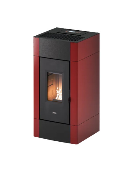 Stufa a Pellet Ventilata | Cadel Cristal 9 Rosso