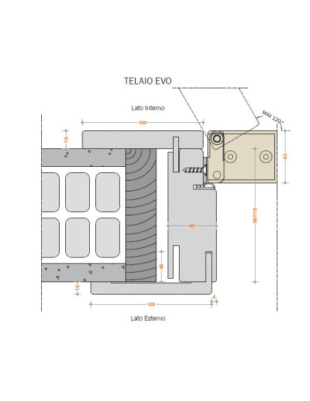 Porta Battente Laccato Latte L 70 X H 2,10 | Pail Riga Perugia