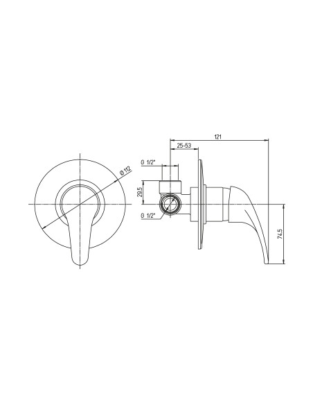 Miscelatore Doccia Incasso | Piralla Zoe