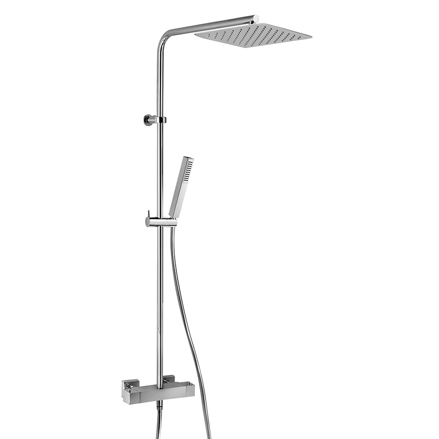 Colonna Doccia con Miscelatore Termostatico Soffione 25x25 | Jacuzzi Rubinetteria Glint