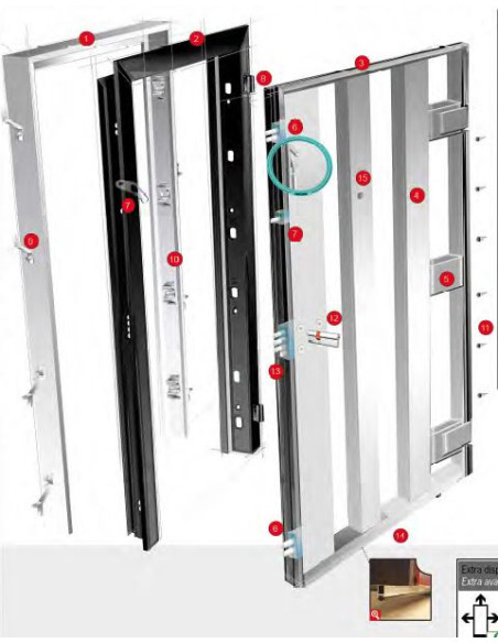 Porta Blindata L 90  x 210 cm | Ferwall Blindo Dx