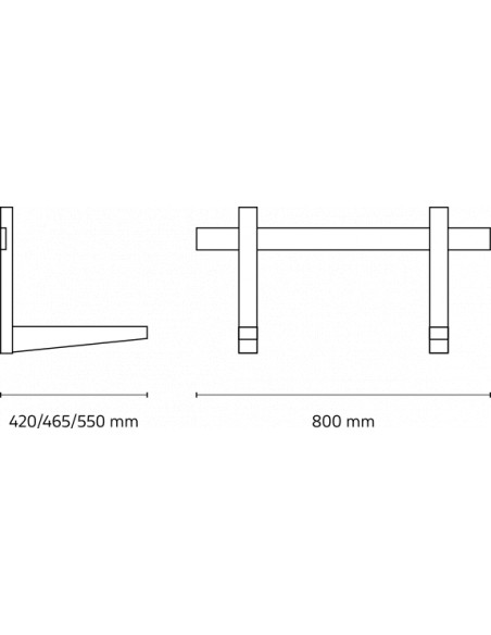 Staffa per Condizionatori Dual-Trial da 15000 a 24000 Btu 46,5x40x80 cm