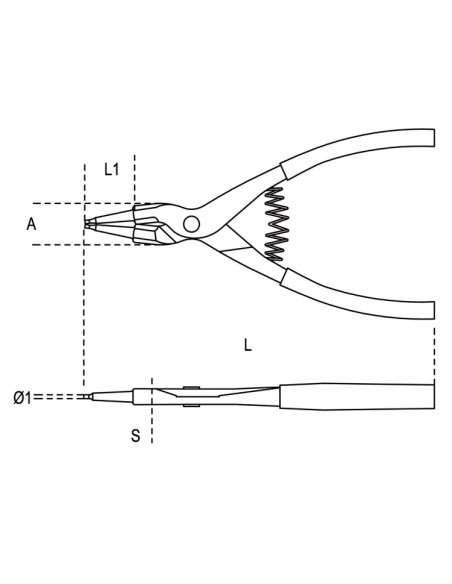 Pinza a Becco Diritto da 17,5 cm | Beta 1036-175