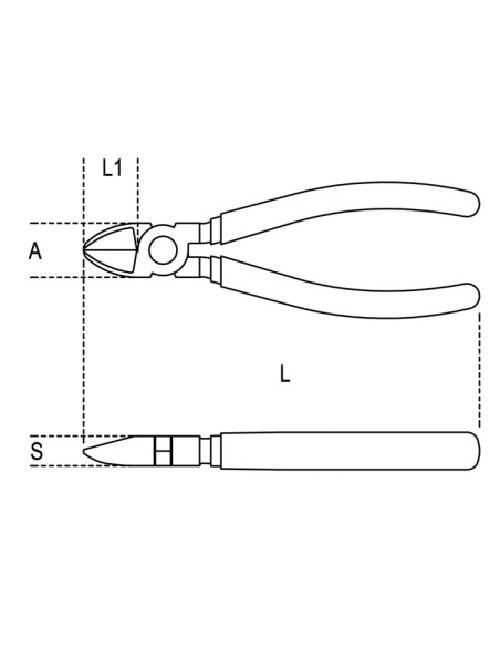Tronchese a Taglienti Diagonali Impugnatura Bimateriale 16 cm | Beta 1082BM-160