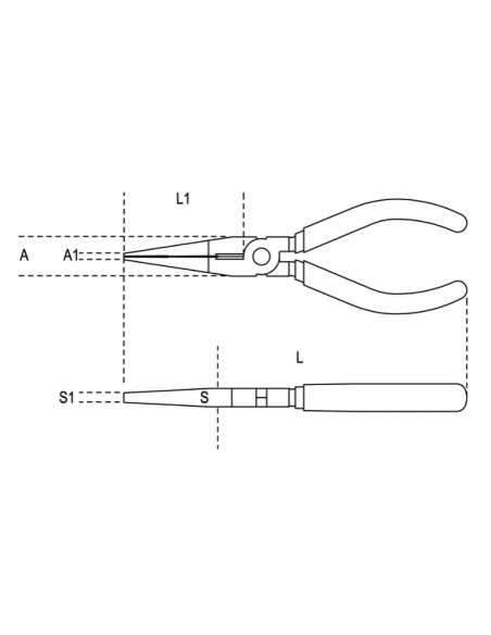 Pinza a Becco Mezzotondo Lunghissimo 16 cm | Beta 1166BM-160