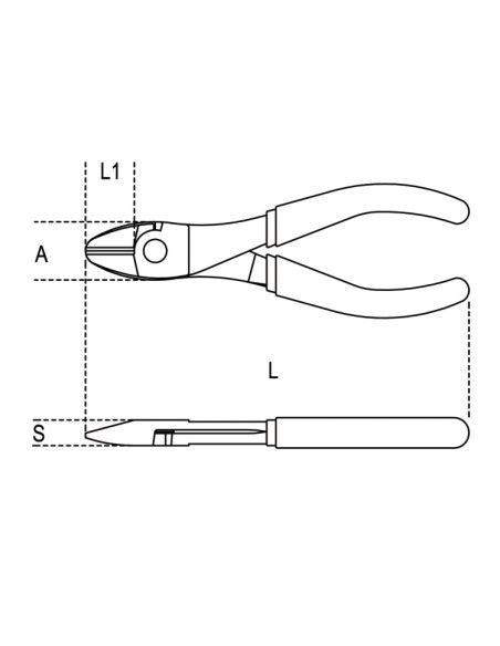 Tronchese a Taglienti Diagonali Impugnatura Bimateriale 16 cm | Beta 1084BM-160