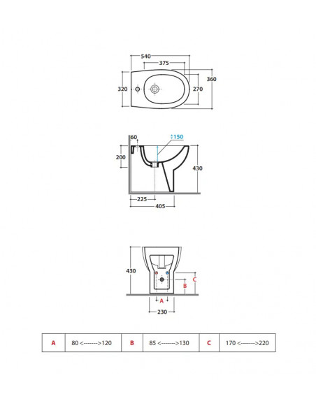 Bidet Multi Filomuro | Globo 4ALL 54.36 Bidet