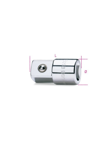 Raccordo con Attacco Quadro Femmina 1/2" e Maschio 3/8" Cromato | Beta 920/15